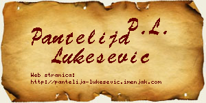 Pantelija Lukešević vizit kartica